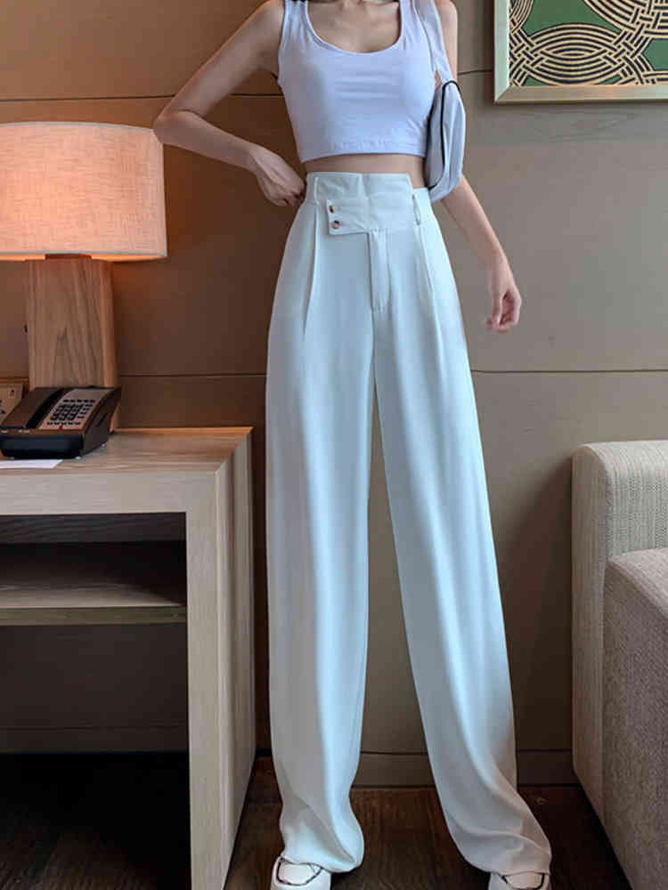 ワイドパンツ レディース スラックス ハイウエスト 美脚 オフィス カジュアル 春夏