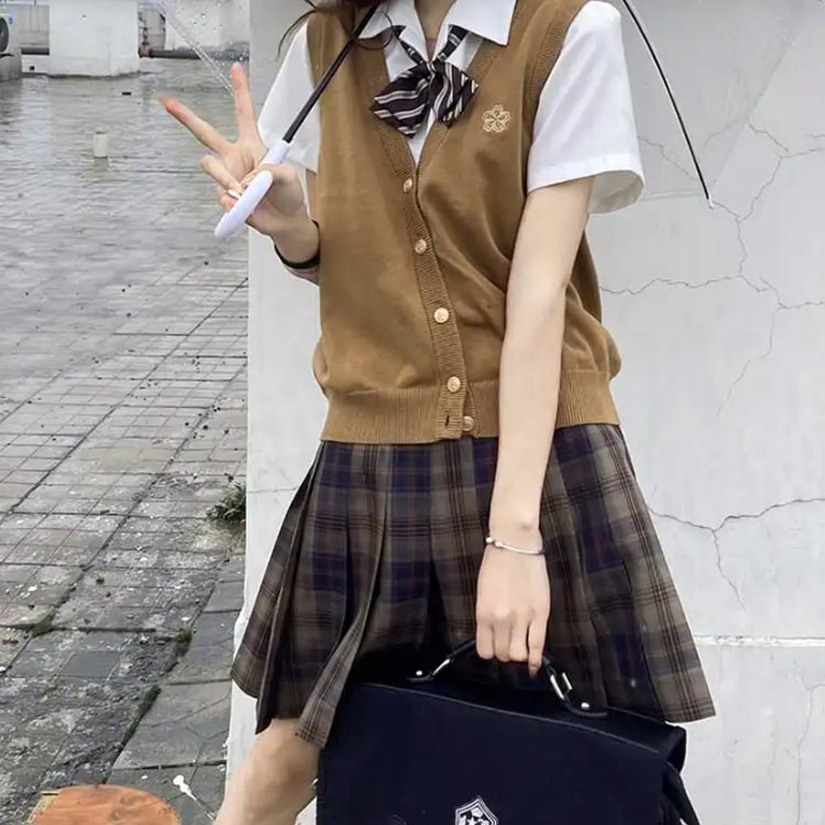 ニットベスト レディース スクールベスト ニットベスト 春夏 刺繍入り 薄手 ベスト コスプレ Vネック ニット 前開き 秋冬 女子高生 韓国 可愛い 学生服 通学 中学生 JK ベスト 制服ベスト かわいい ノースリーブ