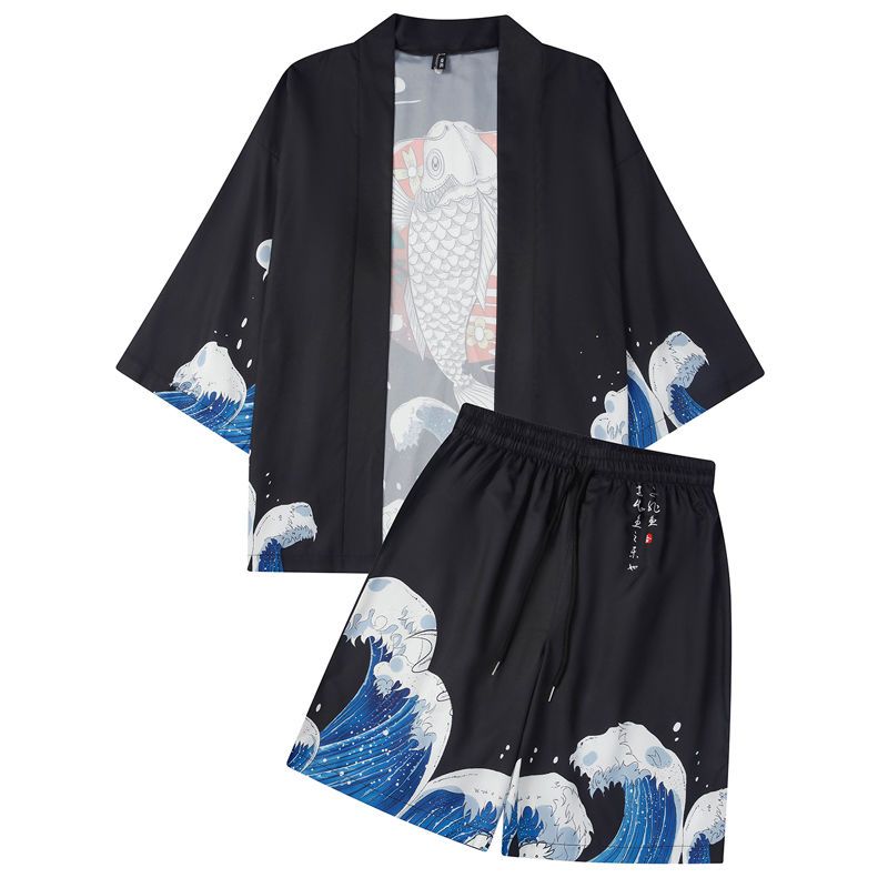 送料無料 甚平 メンズ 大きいサイズ セットアップ 上下セット 総柄 和柄 ルームウェア 上 下 じんべえ 作務衣 部屋着 パジャマ 父の日 寝間着 お祭り 浴衣 夏祭り 花火大会