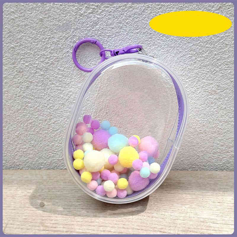 送料無料 カラフルミニぬいポーチ 10cm 推し活グッズ 透明 クリア ポーチ カラフル レディース クリアポーチ 小物入れ ぬいぐるみ 推しカラー 痛バ 痛バッグ