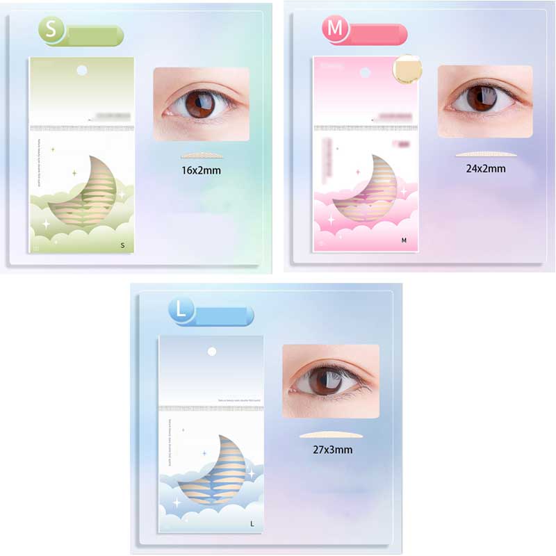 送料無料 メッシュアイテープ S M L 400枚 柔らかくシャドウが馴染む バレないメッシュテープ 二重テープ 極薄でバレない 二重 ふたえ まぶた アイプチ