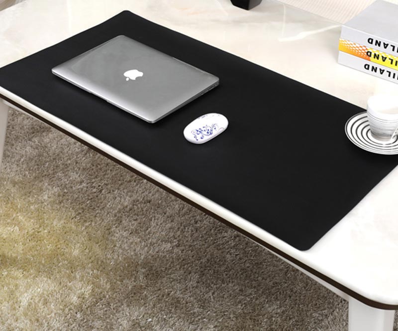 デスクマット マウスパッド おしゃれ オフィス レザー調 バンド付き パソコンマット 80cm×40cm 90cm×40..