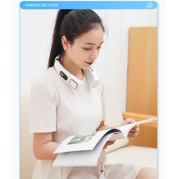 扇風機 首掛け扇風機 羽なし 冷却 ネッククーラー 首かけ扇風機 5段階風量 type-c充電式 大容量バッテ..