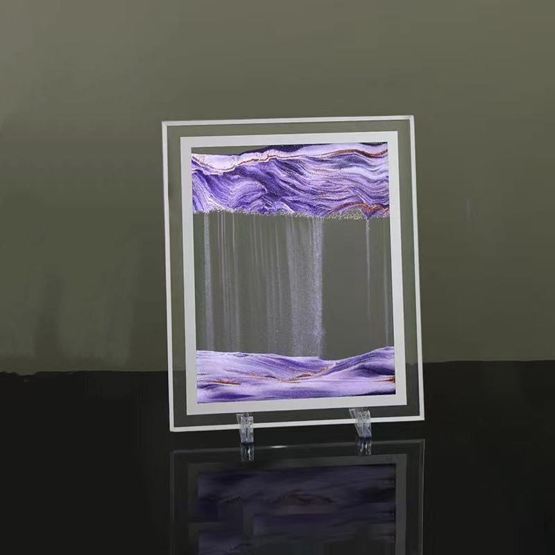 乐天商城 - 砂絵 置き型 サンドピクチャー 癒し アートパネル モダン おしゃれ 22×17cm