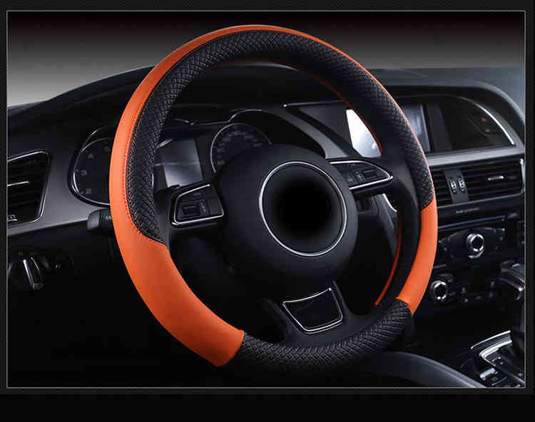 ハンドルカバー ステアリングカバー ハンドル カバー 円型 革 軽自動車 普通車 適合多車種 薄手 かっこ..