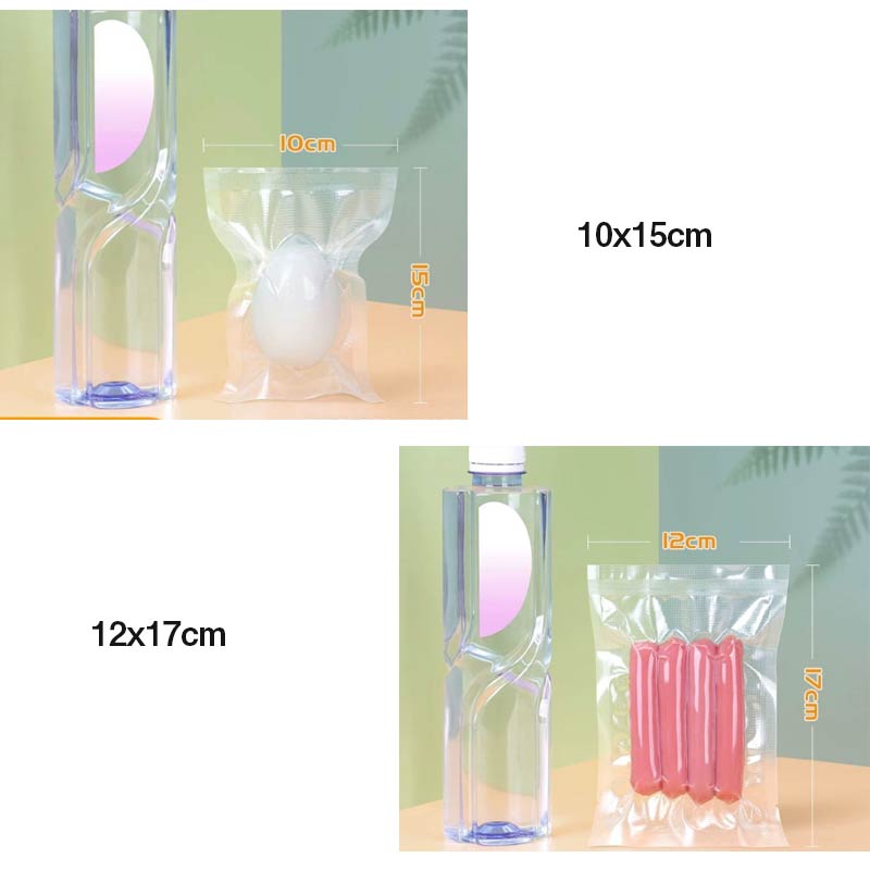 Rakuten - 空パック用袋 100枚入り 真空包装 ポリ袋 家庭用 業務用 食品保存 PE素材 10*15cm 12*17cm シーラー袋 テクスチャーのある