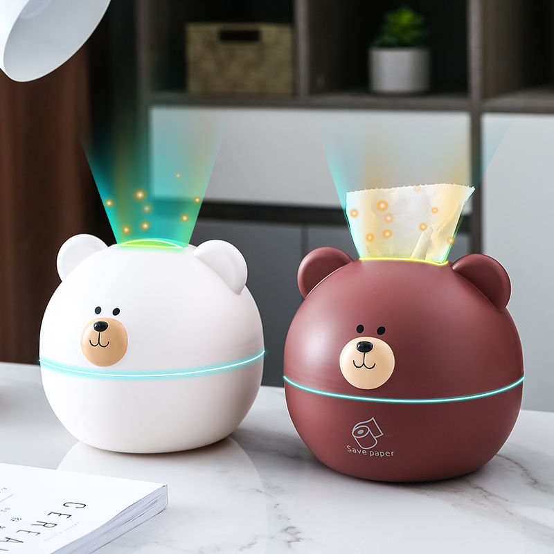 ティッシュケース 熊 ペーパーポット トイレットペーパー 丸型 ティッシュホルダー ティッシュカバー かわいい ボックスティッシュ アクセサリー 家用デスクトップ 収納 オフィス 生活ティッシュスタンド 送料無料 [3]