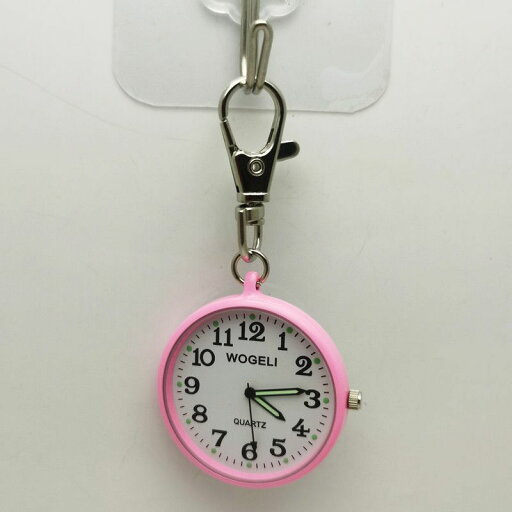 ナースウォッチ 時計 懐中時計 キーホルダー ナスカン シンプル リュック バッグ ポケット 文字盤 看護師 保育士 ペンダントスチューデントウォッチ 男女兼用 シンプル