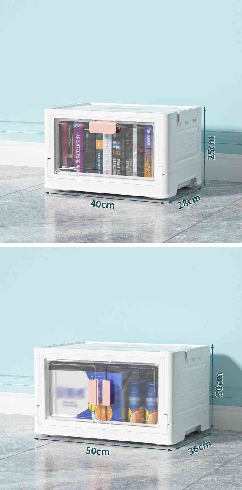 収納ボックス 大型 フタ付き 収納ケース 積み重ね 扉付き 収納棚 折り畳み コンテナ 大容量 押し入れ ..