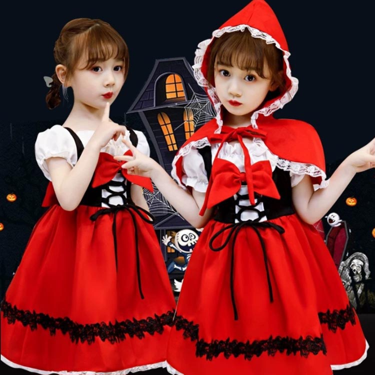 赤ずきん コスプレ ハロウィン 衣装 子供 女...の紹介画像3