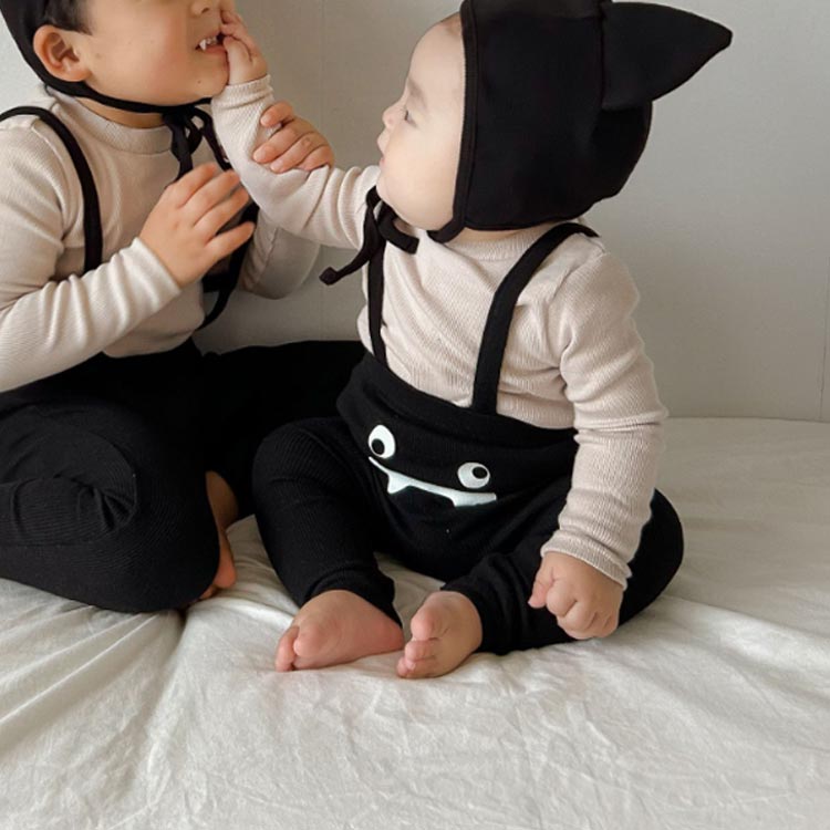 ハロウィン衣装 帽子付き コスプレ おばけ 赤ちゃん ハロウィン コウモリ サロペット ハロウィン レギンス かぼちゃ 幽霊 ベビー かぼちゃ ロンパース ベビー 2点セット ベビー服 女の子 男の子 オーバーオール 着ぐるみ 春 秋 冬