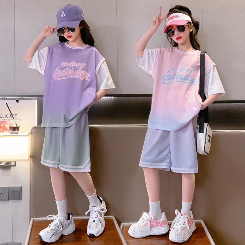 スポーツウェア セットアップ キッズ ジャージ 半袖 Tシャツ ハーフパンツ 上下セット パジャマ 女の子..