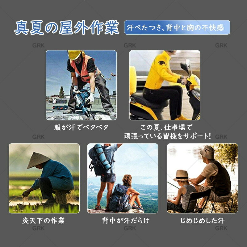 扇風機 腰掛け【45h連続使用】ベルトファン LED残電表示 腰掛け扇風機 2025 腰掛け...