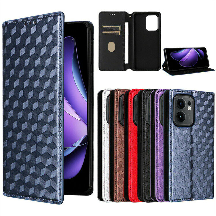 Rakuten - OPPO Reno13 A ケース 手帳型 reno 13a カバー 幾何学模様 おしゃれ 韓国 かわいい スマホケース オッポ リノ13 A 耐衝撃 PUレザー スタンド機能 カード収納 ストラップホール付き 傷に強い 丈夫 シンプル スマホカバー 送料無料