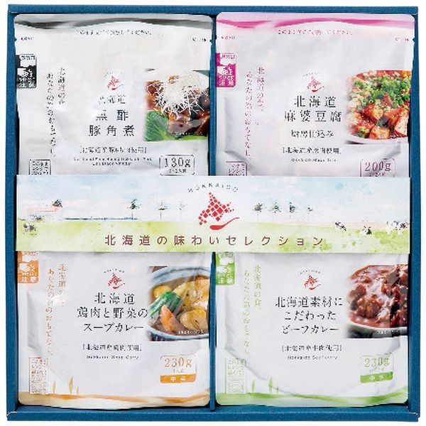 ポイント北海道の大自然が生んだ逸品を手軽においしく。袋のまま電子レンジで温められます。※写真はイメージです。内容・デザイン等変更になる場合があります。予めご了承ください。箱サイズ33.2×3.3×33.2cm現品サイズ・内容北海道鶏肉と野菜のスープカレー230g・北海道素材にこだわったビーフカレー230g・北海道黒酢豚角煮130g・北海道麻婆豆腐厨房仕込み200g各1個重さ1110g製造生産地日本製賞味期間製造日より常温約450日アレルゲン乳成分・小麦・落花生備考※「のし」や「包装」については、対応できる商品と対応できない商品がございます。ご購入前に、お気軽にお問い合わせください。通常、簡易包装に直に送り状を貼ってお送りいたします。【apide 商品一覧】北海道の味わいセレクション HAS-30 北海道の味わいセレクション HAS-50apide 北海道の味わいセレクション HAS-30 ギフト 贈り物 送料無料【注意事項】メーカー直送の商品となりますので、「代金引換」払いは不可となります。ご了承ください。お届け先が、北海道、沖縄、離島になる場合、別途送料が必要になる場合がございます。