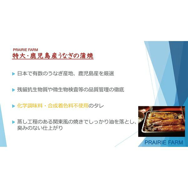 (株)プレーリードッグ プレーリードッグ ファーム 特大 鹿児島県産うなぎ蒲焼セット（永谷園お吸い物付） PFU-021A ギフト 贈り物 送料無料 【産直】[24] kag-2-10168745 kagu*kagu 〜家具と雑貨のお店〜 サンプル画像3