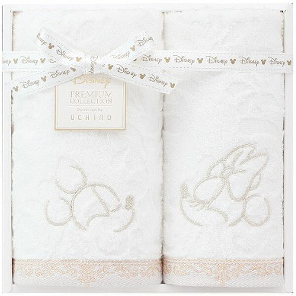 Rakuten - 内野 ディズニー　プレミアム フェイス・ウォッシュタオルセット ホワイト WR25876 ギフト 出産内祝い 送料無料[24]