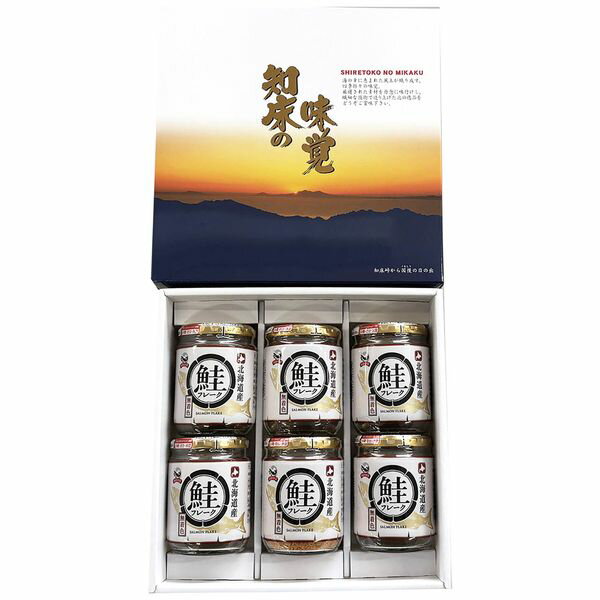 網走水産 北海道産 鮭フレークセット（無着色無添加・100g×6本） ギフト 贈り物 送料無料【産直】[24]