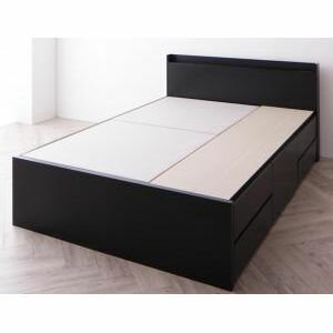 ポイント4倍／ 組立設置付 棚・コンセント付き_大容量チェストベッド Amario アーマリオ ベッドフレームのみ セミシングル[H4][00]