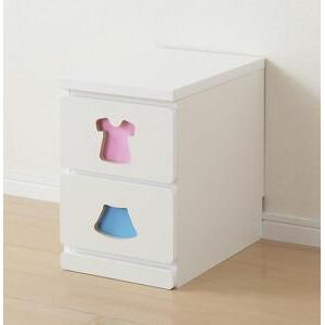 小さいうちからお片付けの習慣が身に付く知育チェスト mapache マパーチェ 2杯タイプ 女の子向け[00]