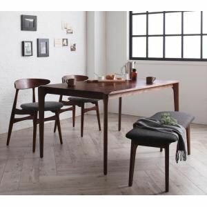 北欧デザイナーズダイニングセット【Spremate】シュプリメイト/4点Bセット(テーブル+チェアB×2＋ベンチ) [00]