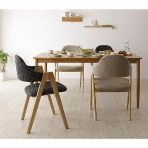 天然木　北欧ナチュラルデザイン　ダイニング【Tiffin】ティフィン/5点セット(テーブル＋チェア×4)[00]