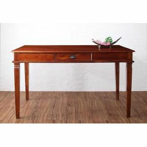 天然木マホガニー材アンティーク調アジアンダイニングシリーズ RADOM ラドム ダイニングテーブル W130[00]