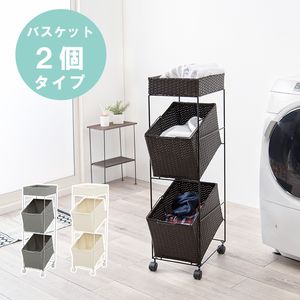 Rakuten - ランドリーラック 2個タイプ 28×42×103cm[00]