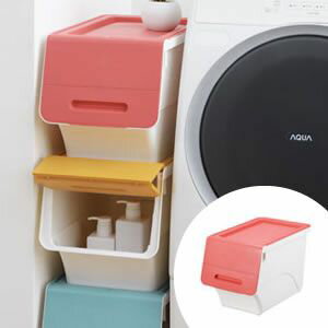 ポイント4倍／ 収納ボックス　フロック　スリム　30　深型　ピンク【代引不可】 [01]