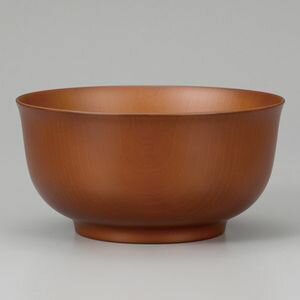 どんぶり　木目　羽反型　ライトブラウン　【代引不可】 [01]