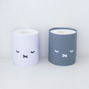 Rakuten - オカトー DickBruna miffy トイレットペーパーカバー2P ホワイト&グレー [01]