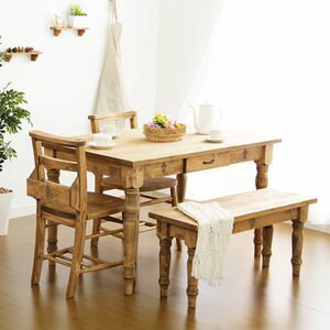 カントリーダイニングセット【Almee-アルム-】4点セット【代引不可】[CK] [03]