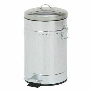 スチール ラウンドペダルペール 12L ガルバナイズ （入数：6点）[09](3)