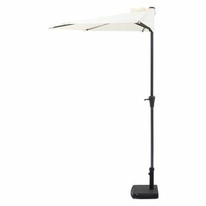 商品サイズ（mm）全体：幅2700×奥行1390×高さ2340、親骨の長さ：1350mm、展開時最長辺サイズ：約2700mm、支柱直径：38mm商品重量（kg）3.2梱包サイズ外箱：幅1400 × 奥行145 × 高さ130素材材質：■構造部材：アルミニウム(支柱グレー) ■張り材：ポリエステルカラー（柄）アイボリー入数1点JANコード4953980378545注意事項※商品画像の小物等は商品に含まれておりません。 ※画面上のカラーはブラウザや設定により、実物とは若干異なる場合がございます。 あらかじめご了承の上ご注文ください。関連商品半円パラソル グリーン （入数：1点）半円パラソル アイボリー （入数：1点）半円パラソル ブラウン （入数：1点）半円パラソル アイボリー （入数：1点）【注意事項】メーカー直送の商品となります。お届け先が、北海道、沖縄、離島になる場合、別途送料が必要になる場合がございます。