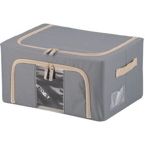 Rakuten - 窓付&積ミ重ネ収納ボックス 22L GY グレー （入数：6点）[09]