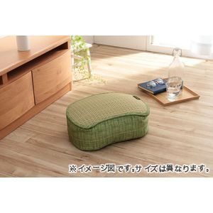 ポイント4倍／ クッション くつろぎ リラックス スマホ い草 抗菌防臭 消臭 シンプル 小林製薬コバガード使用 約30×40×15cm グリーン 1140500120802 [13]