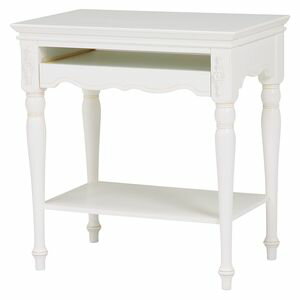 Rakuten - ハンプトンIIシリーズ パソコンテーブル RT-1671 (約)幅70×奥行45×高さ74cm 机 デスク パソコン アンティーク おしゃれ 白 白家具 エレガント [23]