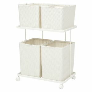 ランドリーラック（ホワイト） RAN-2428WH (約)幅60×奥行40×高さ97cm RAN-24シリーズ [23](3)