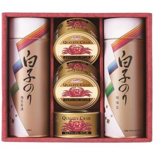 ポイント4倍！白子のり のり・かに缶詰合せ ギフト 贈答 贈り物 SN-600[24]