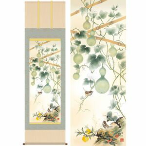 開運六瓢息災図／かいうんむびょうそくさいず　尺八　幅54.5×高さ約190cm　伊藤翔風／いとうしょうふう　開運画　開運花鳥 掛け軸 掛軸 [20]