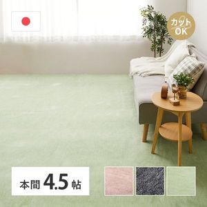 261 cm X 261 cm - 敷き詰めカーペット ラウム 本間4.5帖 4.5畳 フリーカット ペット 犬 猫 平織 シンプル 萩原 [29]