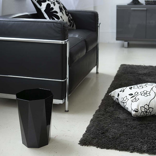 トラッシュカン ダイヤ ブラック 6412 山崎実業 YAMAZAKI【代引不可】 [01] [3]