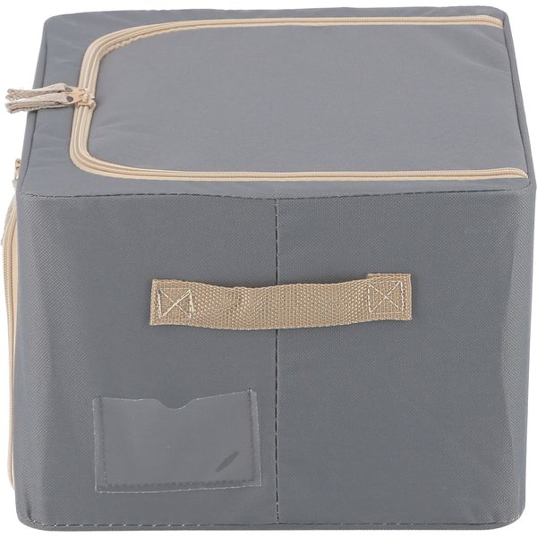 窓付&積ミ重ネ収納ボックス 22L GY グレー (入数:6点)[09] [2]
