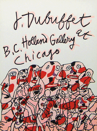 ジャン デュビュッフェ【Jean Dubuffet】 ポスター アート ポスター B.C.Horland Gallery Chicago 父の日 お祝い ギフト 家具 送料無料