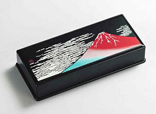 日本製 印鑑ケース 赤富士(大) 朱肉付き 印章ケース 朱肉 ハンコ入れ 判子 はんこ 収納ケース 蒔絵 縁起が良い 絵柄 おしゃれ シンプル 和風 和室 北欧...