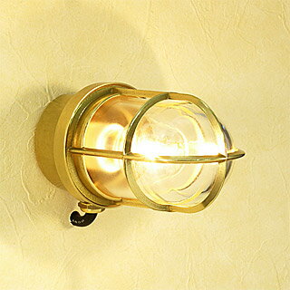 ポーチライト 防雨型 照明 普通電球 40W 透明ガラス 照明器具 玄関 照明 玄関灯 マリンライト マリンランプ 船舶 照明 北欧 アンティーク 真鍮 金 ゴールド