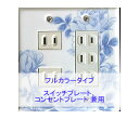 スイッチプレート スイッチカバー コンセントプレート コンセントカバー(磁器 有田焼 伊万里焼)(2連5口) (フルカラー タイプ) 日本製 国産 和風 プレゼ...