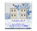 スイッチプレート スイッチカバー コンセントプレート コンセントカバー(磁器 有田焼 伊万里焼)(2連6口) (フルカラー タイプ) 日本製 国産 和風 プレゼ...
