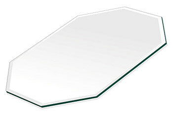 ミラー トレイ ミラー トレー 鏡 トレイ 鏡 トレー:クリアミラー(通常の鏡) 長八角形(130x180mm)(鏡トレイ 鏡トレー ミラートレイ ミラートレー...