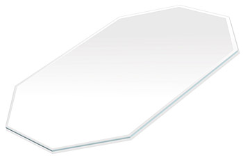 ミラー トレイ ミラー トレー 鏡 トレイ 鏡 トレー:スーパークリアミラー(高透過 超透明鏡) 長八角形(200x300mm)(鏡トレイ 鏡トレー ミラートレ...